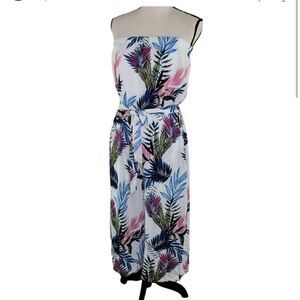 Purple Snow Strapless Wide Leg Jumpsuit Size Small